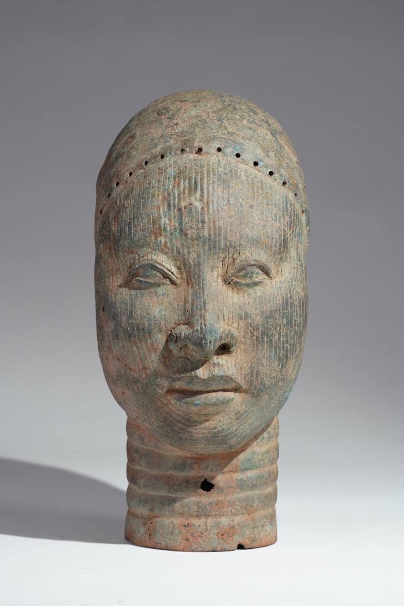 An Ife bronze head