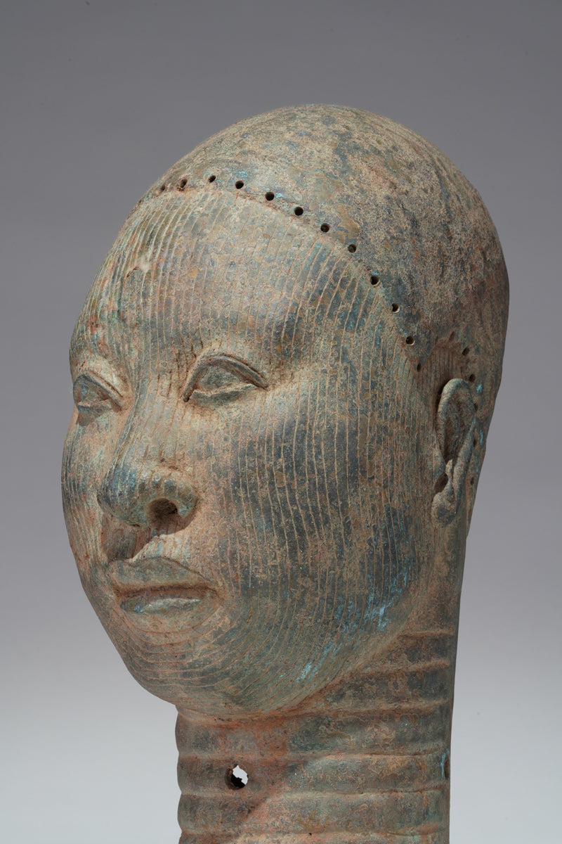 An Ife bronze head