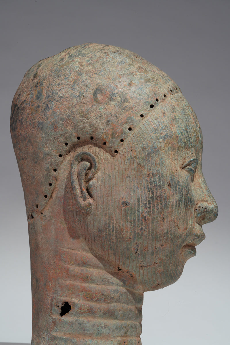 An Ife bronze head
