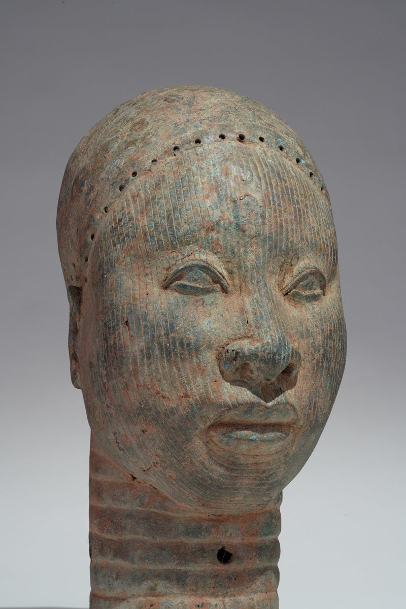 An Ife bronze head