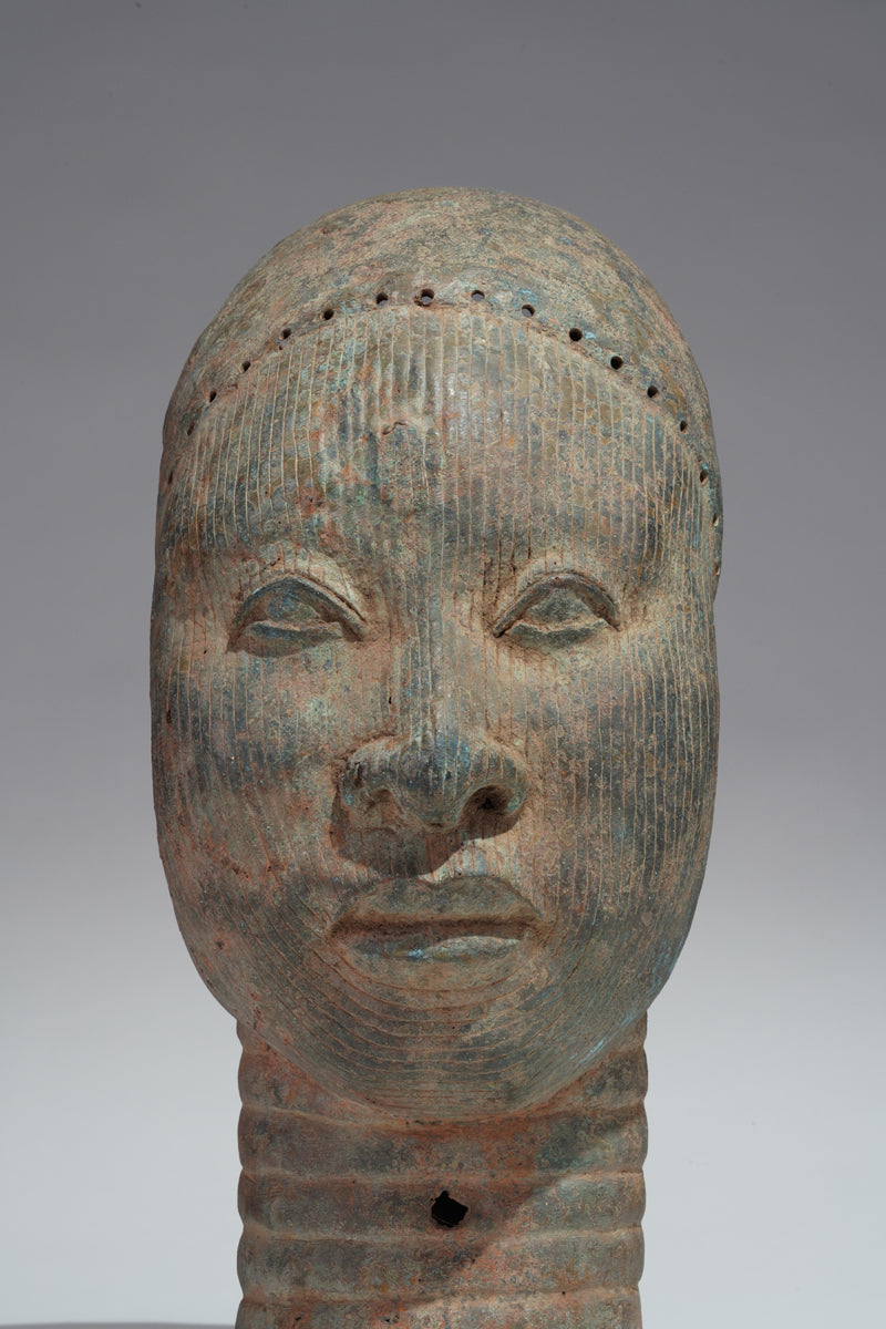 An Ife bronze head