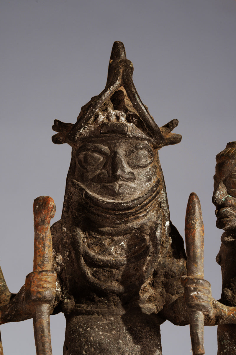 A brass "Altar of the Hand" - Ikegobo