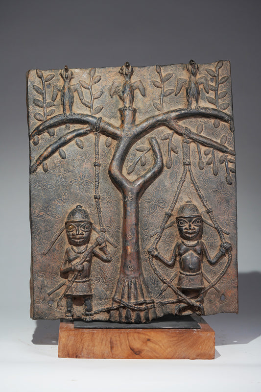 A Benin Relief Panel with Acrobats