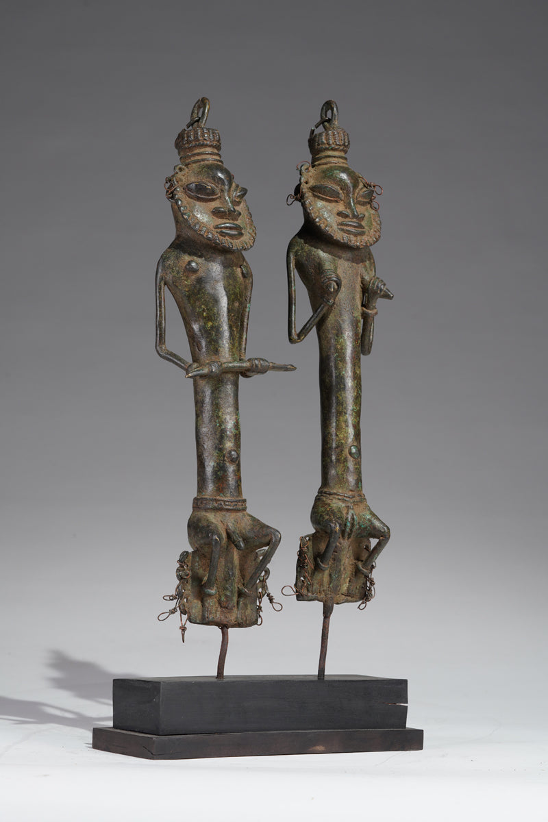 A paired set of Ogboni shrine figures