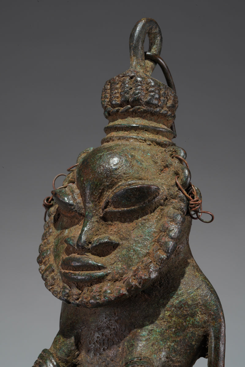 A paired set of Ogboni shrine figures
