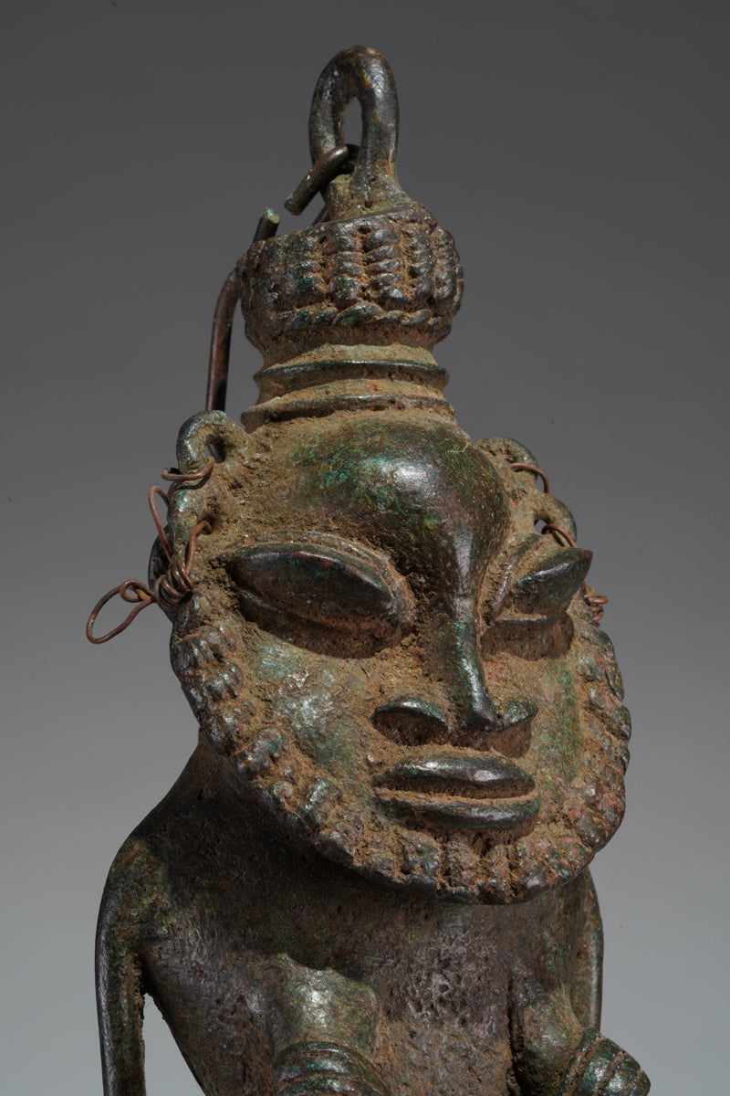 A paired set of Ogboni shrine figures