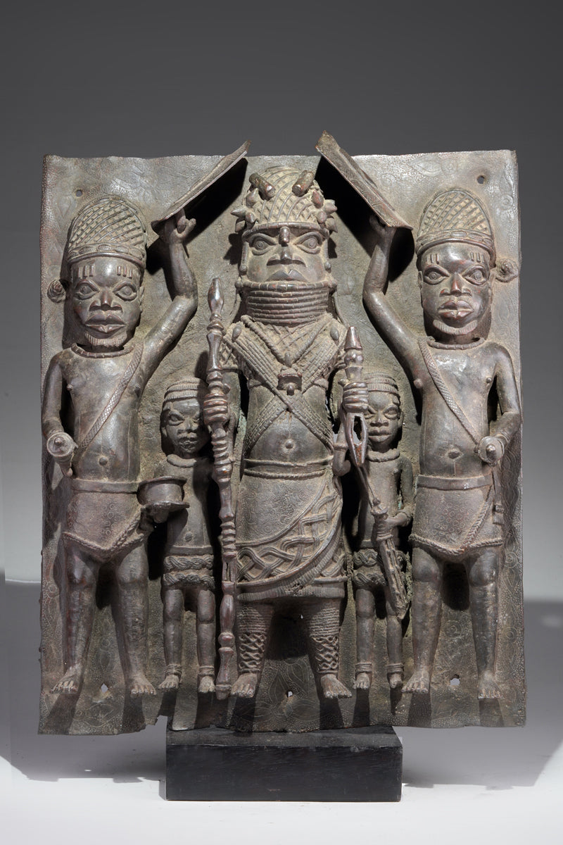 A Benin Brass plaque