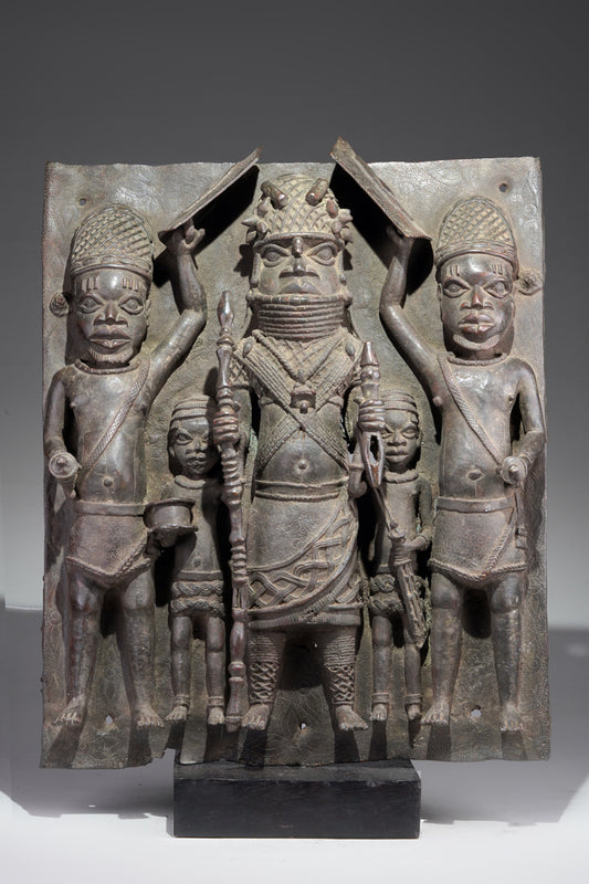 A Benin Brass plaque
