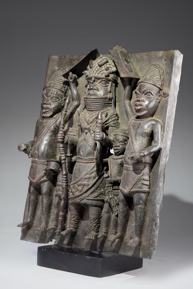 A Benin Brass plaque