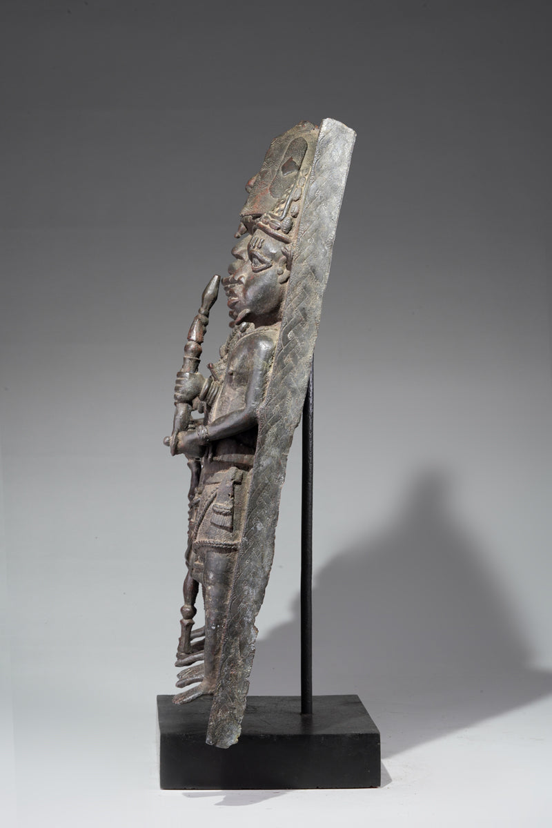 A Benin Brass plaque