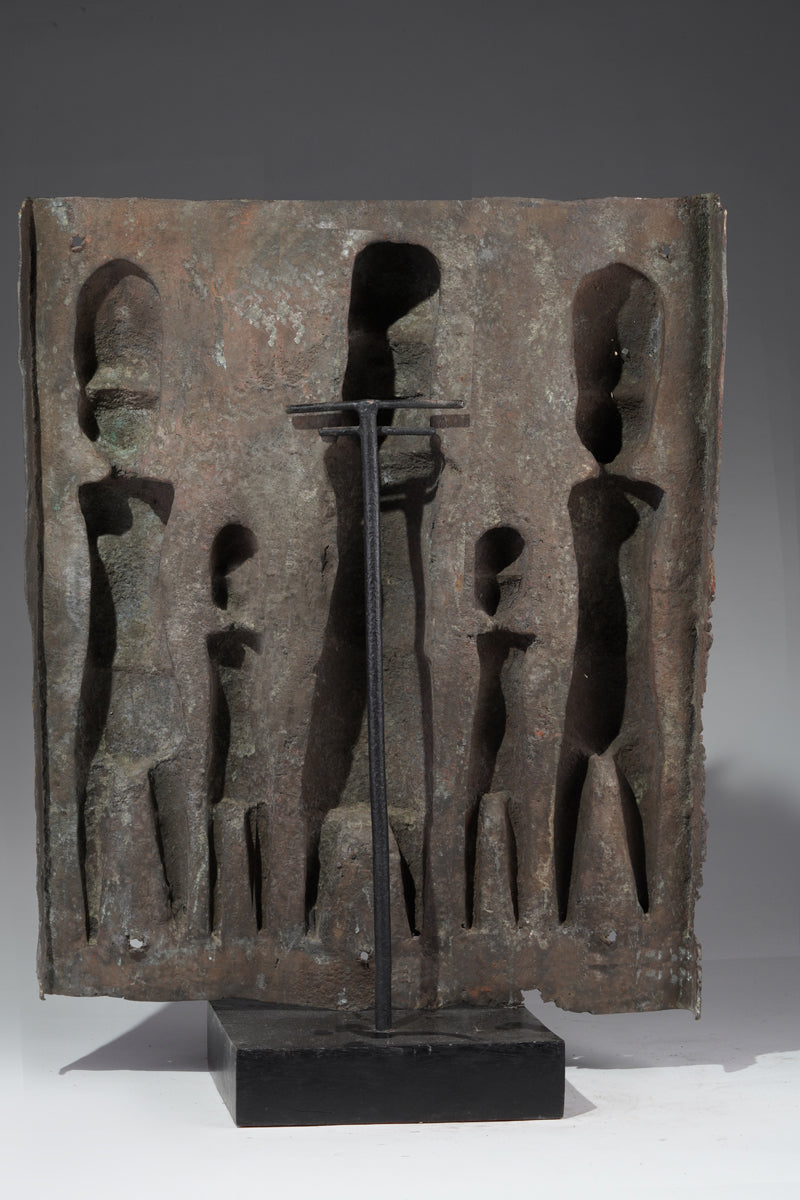 A Benin Brass plaque