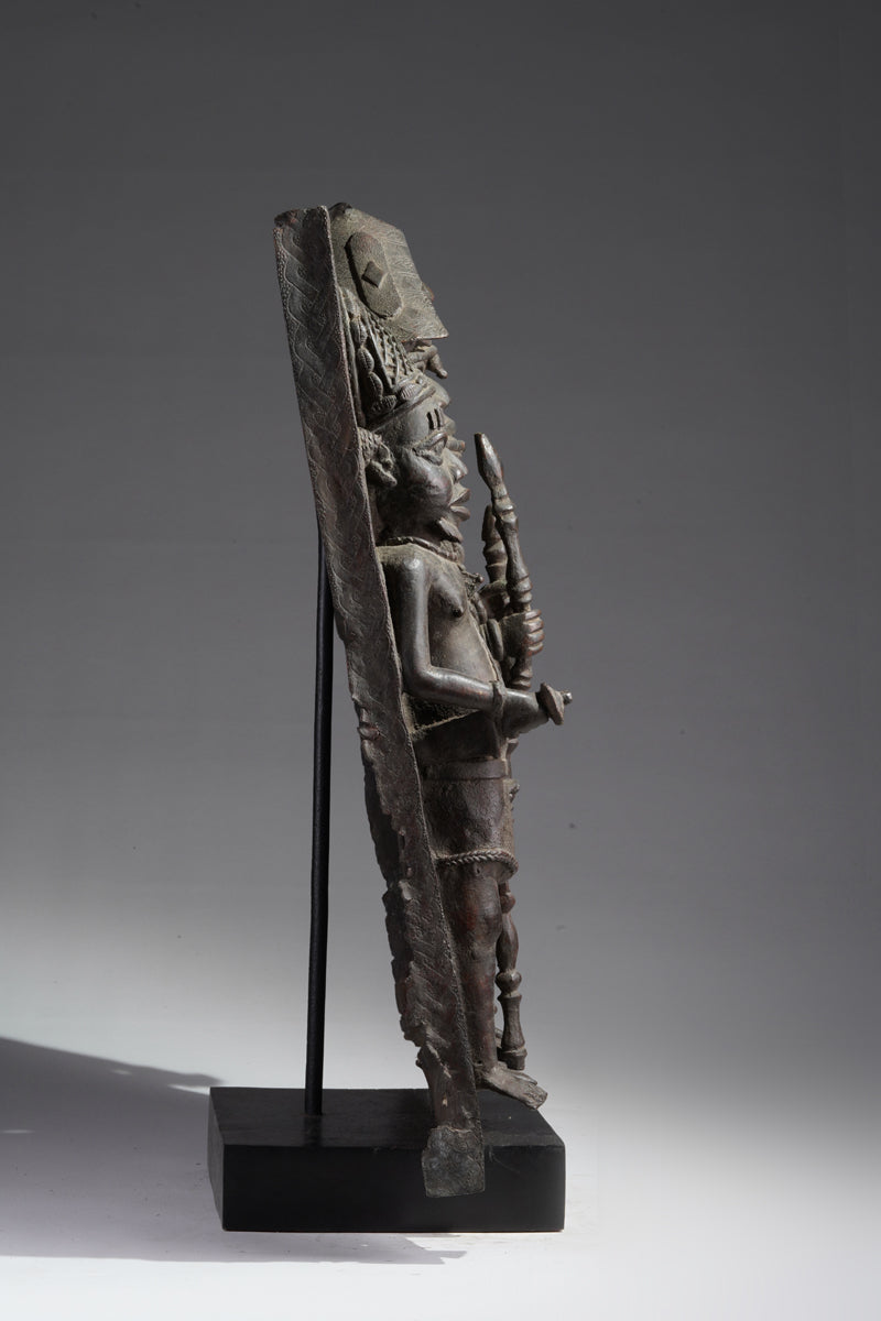 A Benin Brass plaque