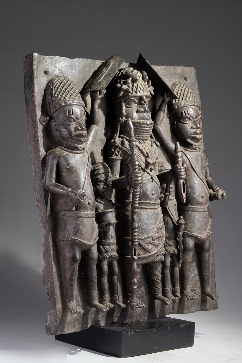 A Benin Brass plaque