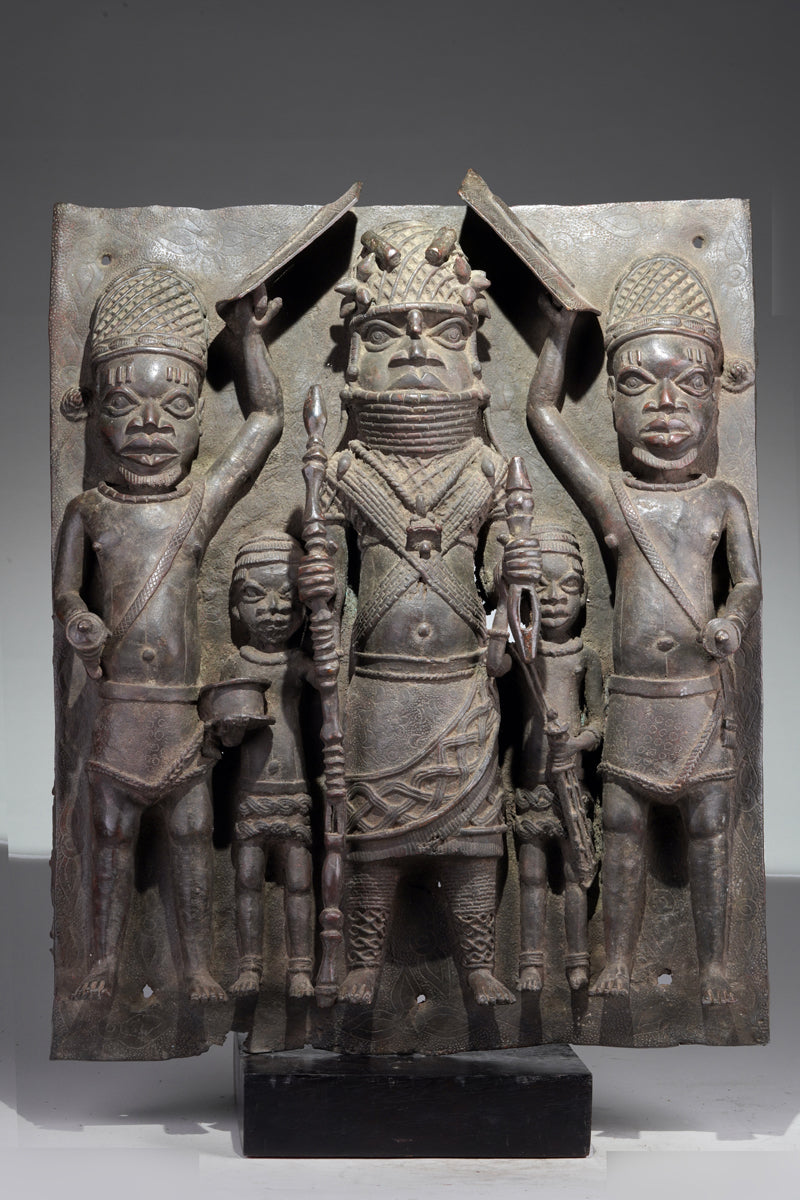 A Benin Brass plaque