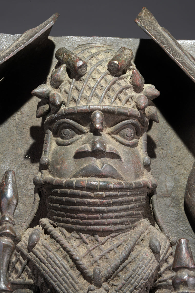 A Benin Brass plaque