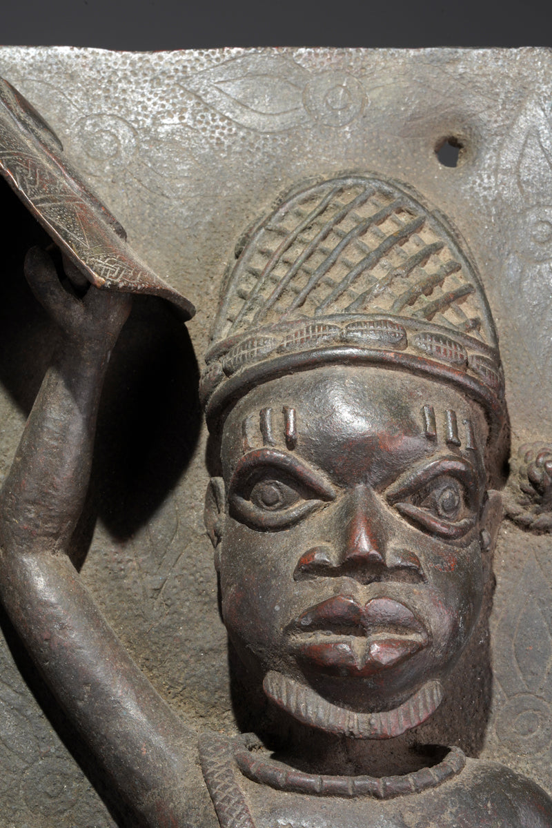 A Benin Brass plaque