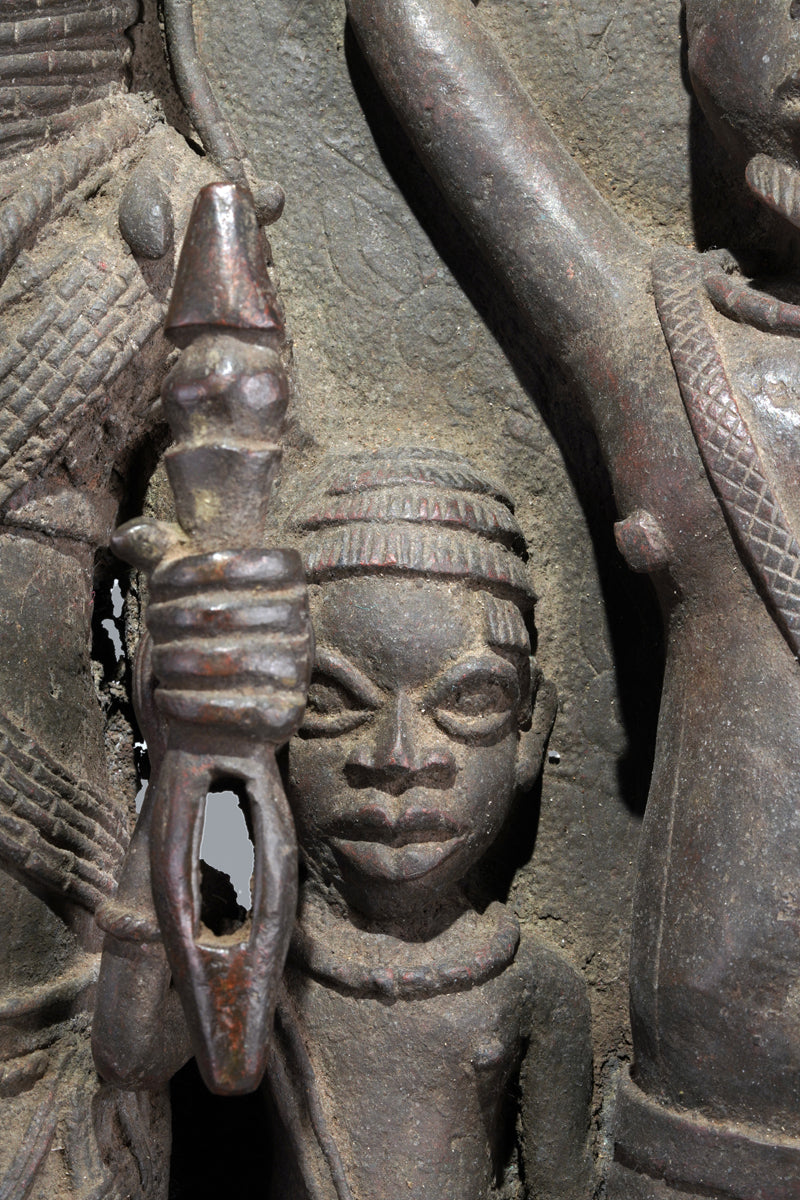 A Benin Brass plaque