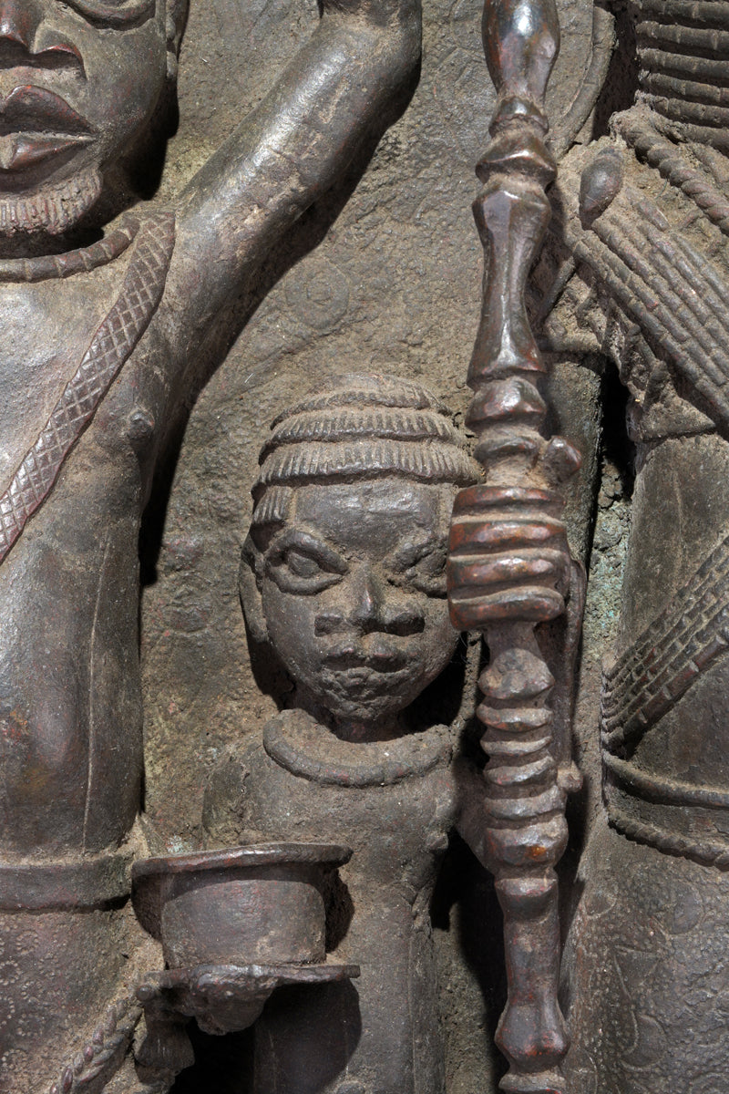 A Benin Brass plaque