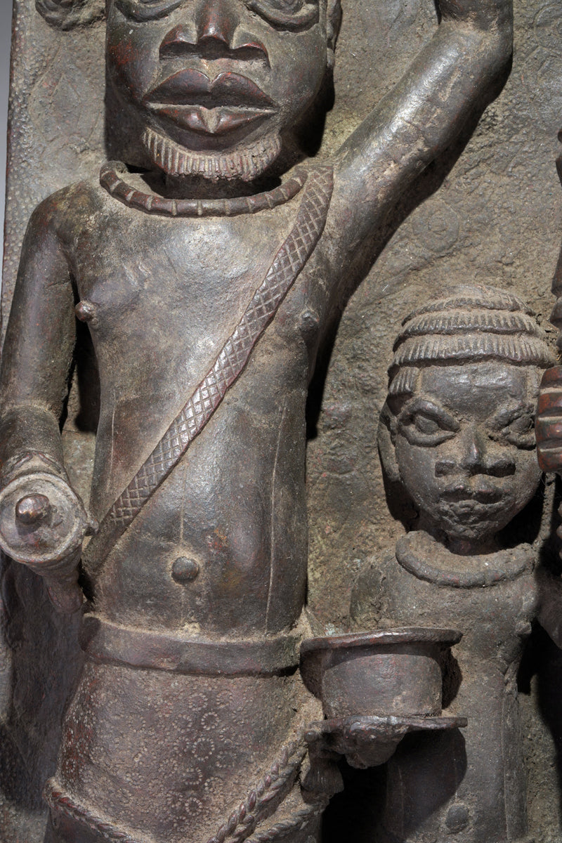A Benin Brass plaque