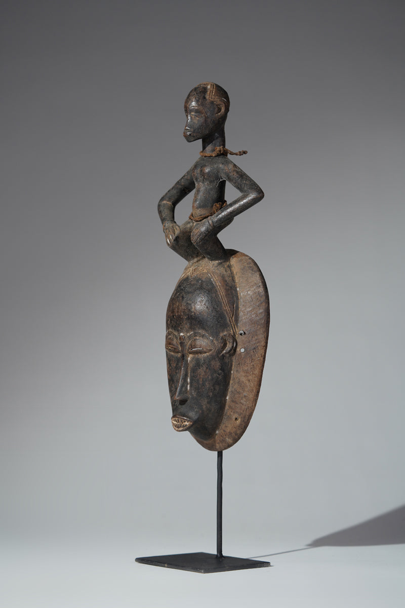 This mask belongs to the cultural context of the Baule