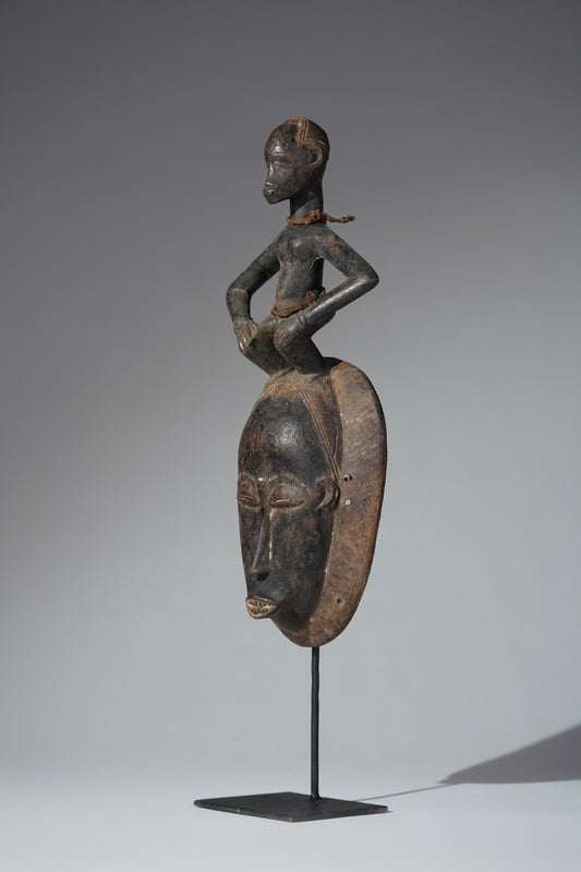 This mask belongs to the cultural context of the Baule