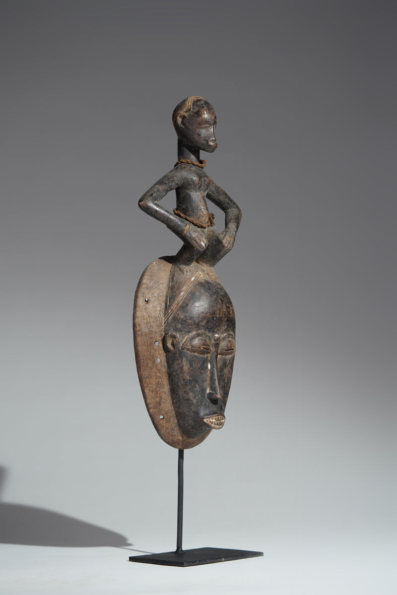 This mask belongs to the cultural context of the Baule