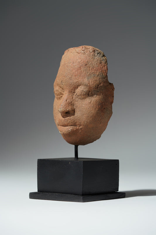 The fragment of a terracotta head from Ife