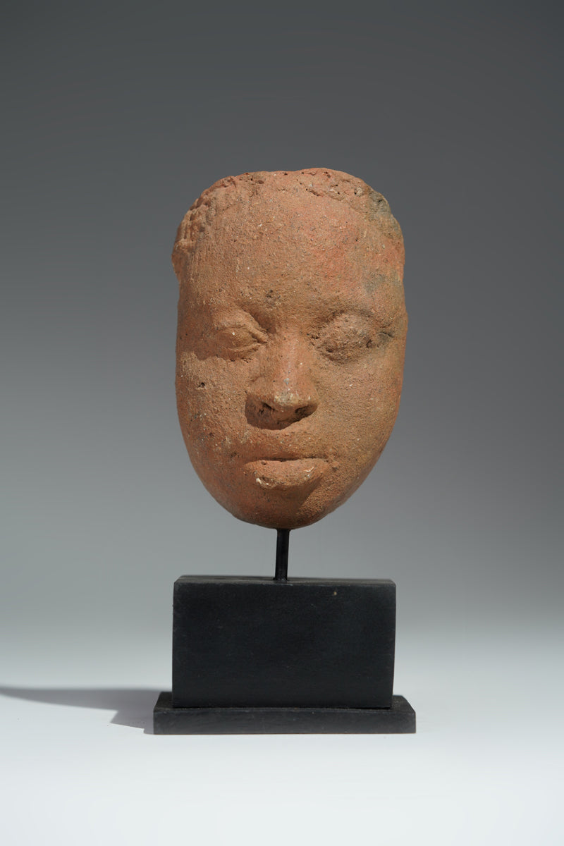 The fragment of a terracotta head from Ife
