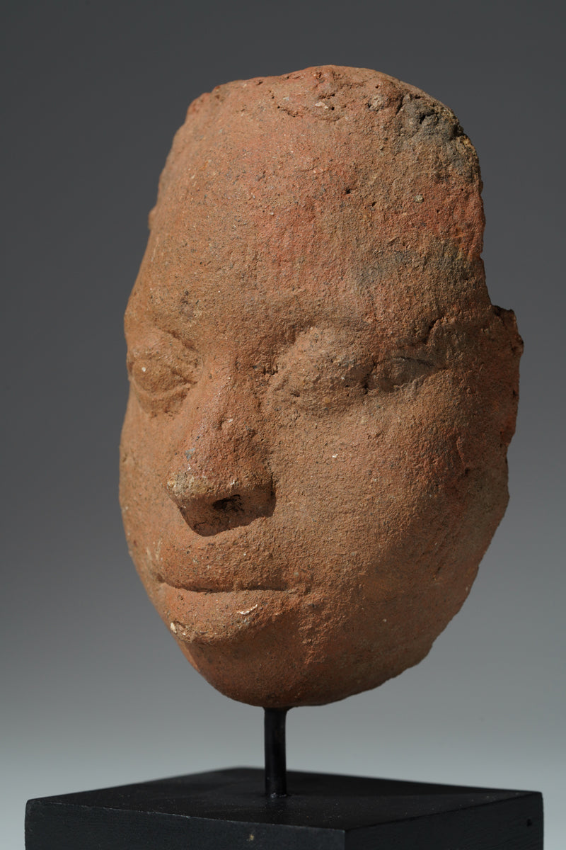 The fragment of a terracotta head from Ife