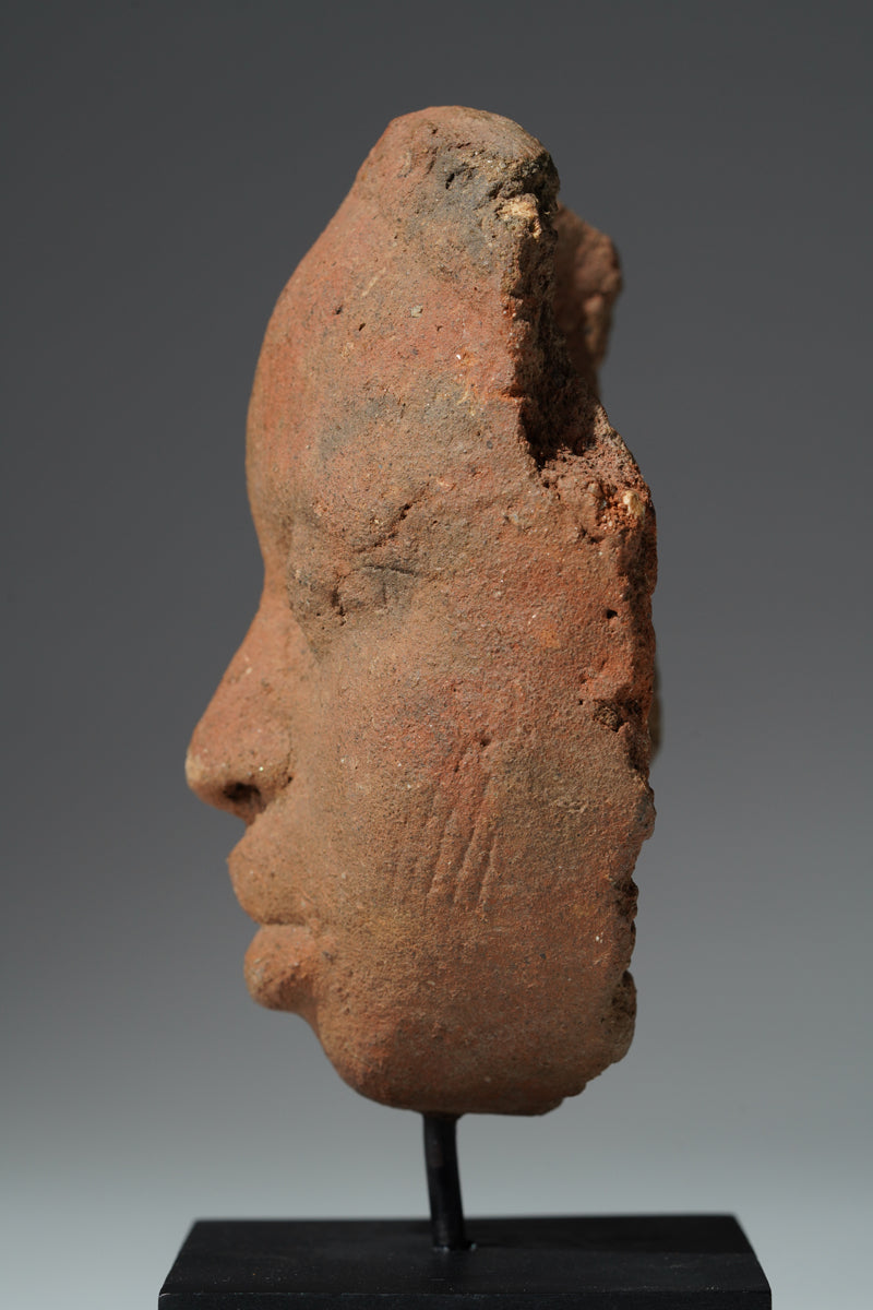 The fragment of a terracotta head from Ife