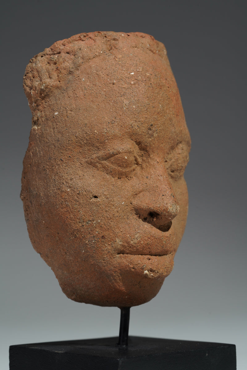 The fragment of a terracotta head from Ife