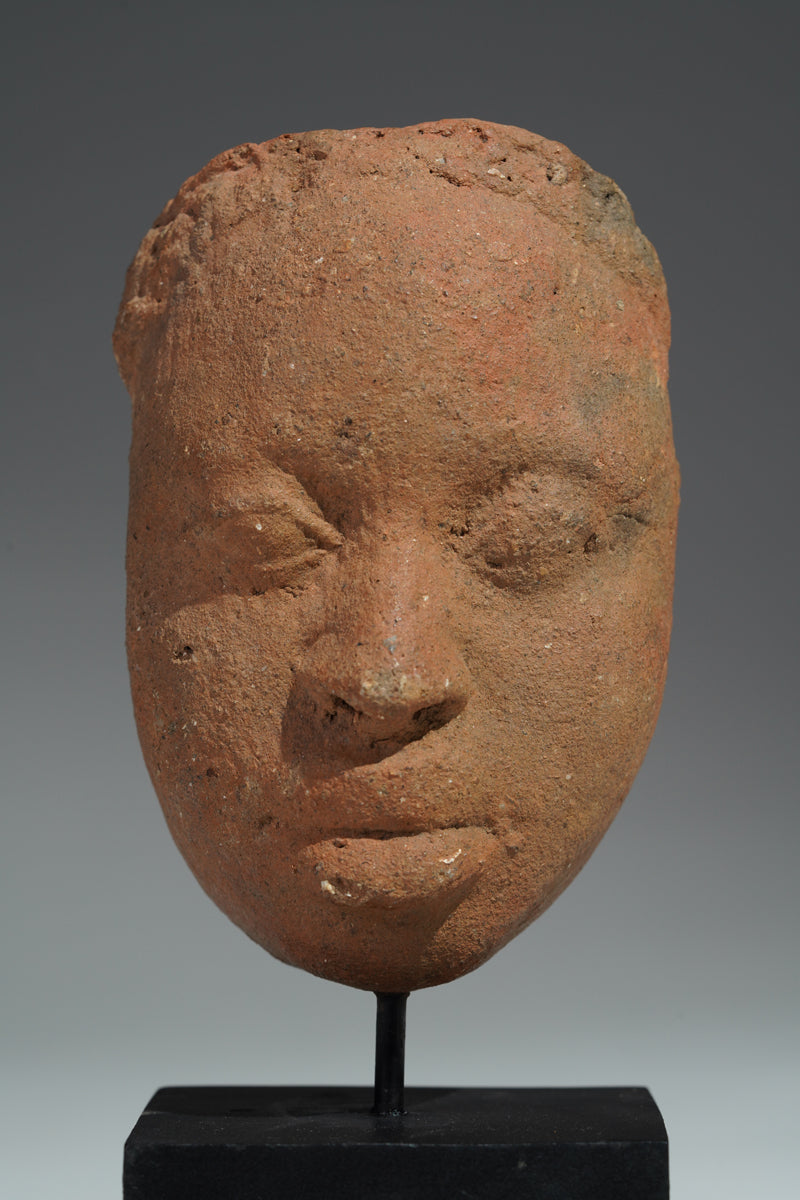 The fragment of a terracotta head from Ife
