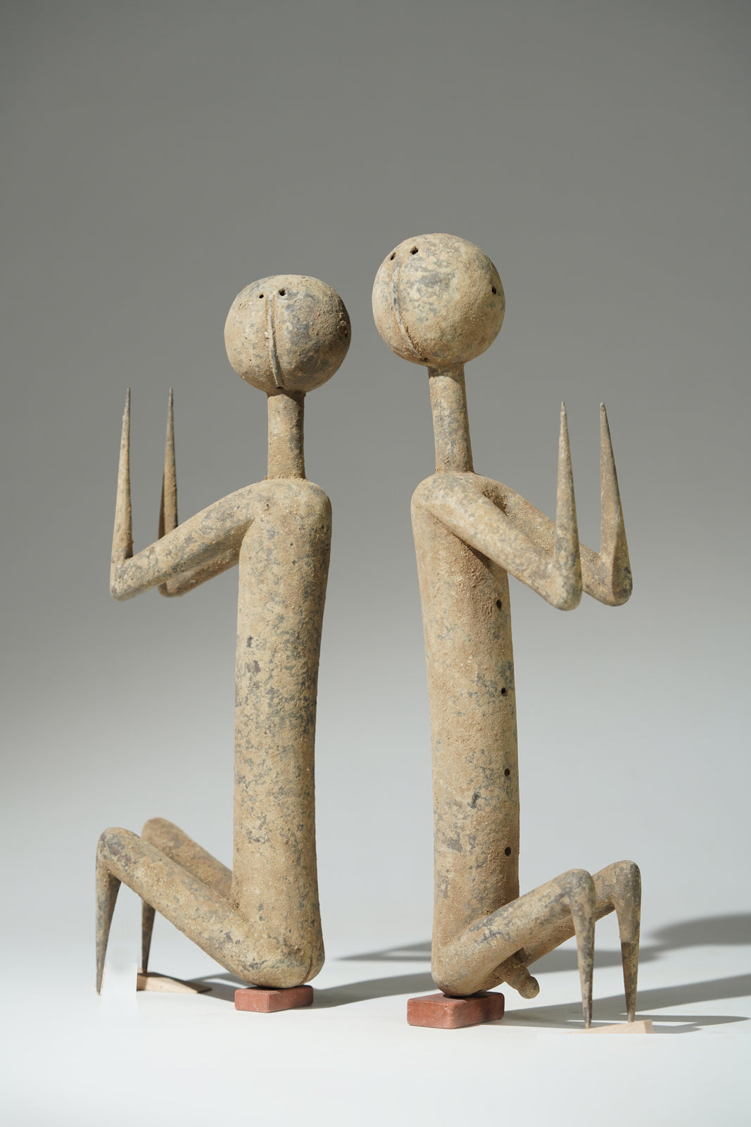 This remarkable pair of Prampram figures