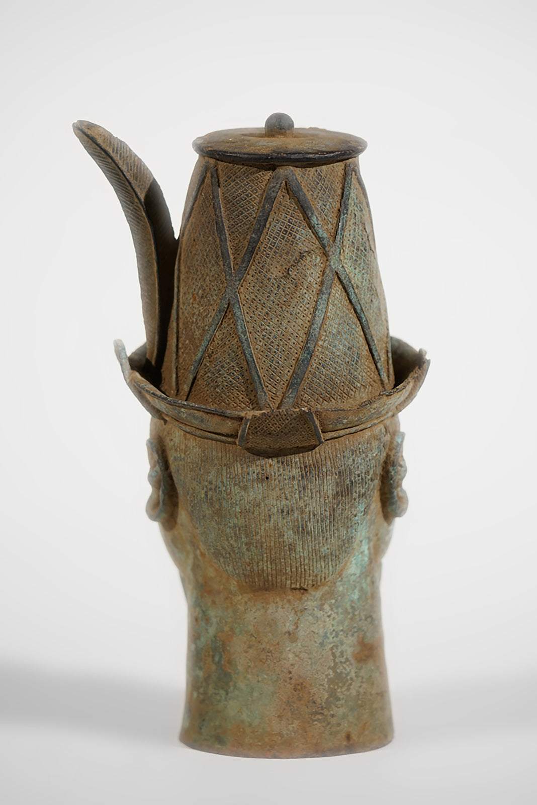 A Benin Bronze Head of a Portuguese