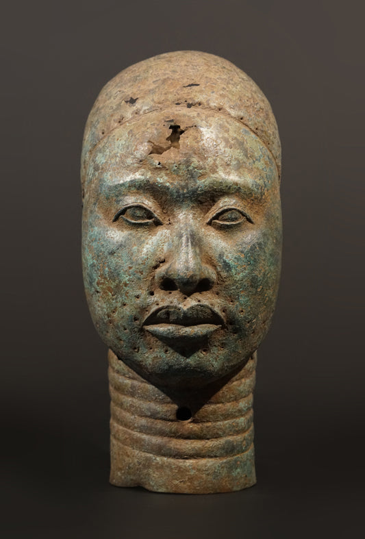 An Ife bronze head