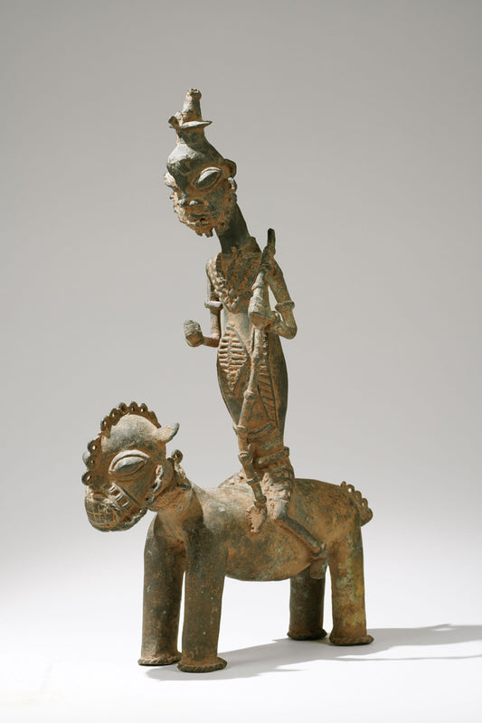 An Ogboni bronze in shape of a horserider