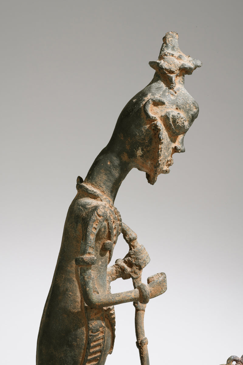 An Ogboni bronze in shape of a horserider