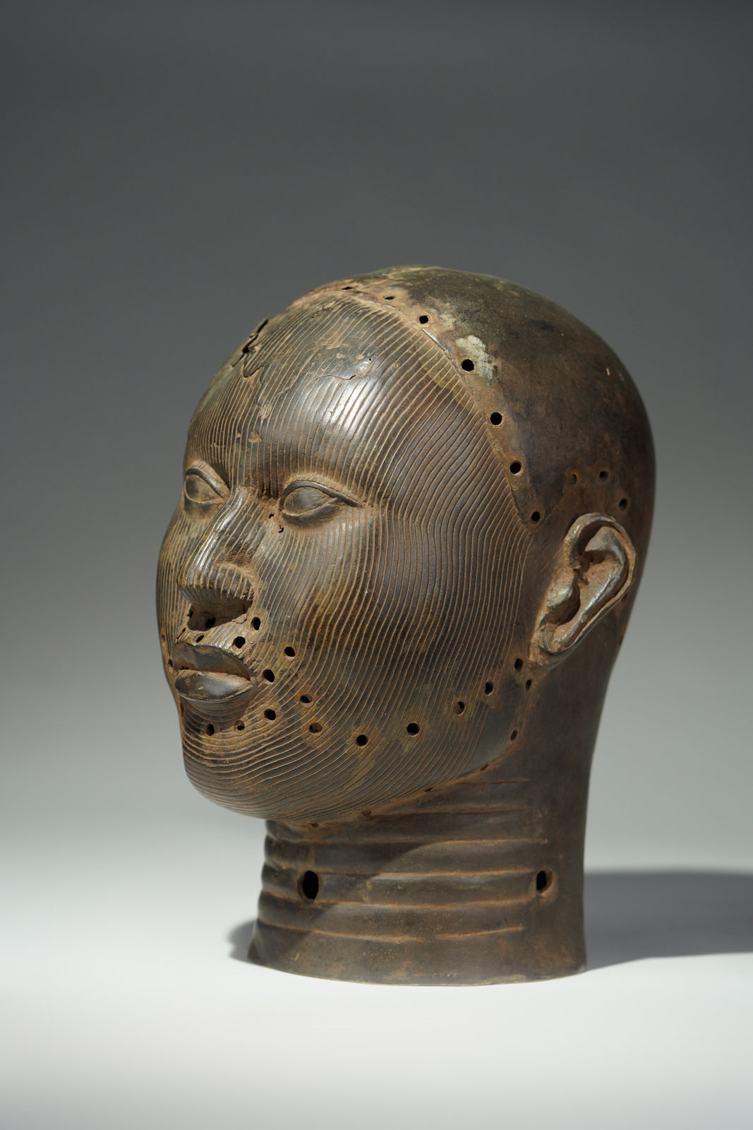 A Bronze head Oba