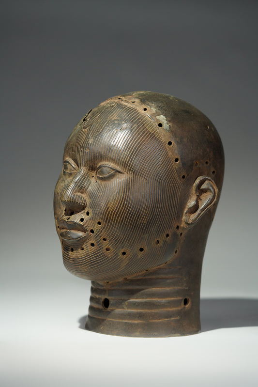 A Bronze head Oba