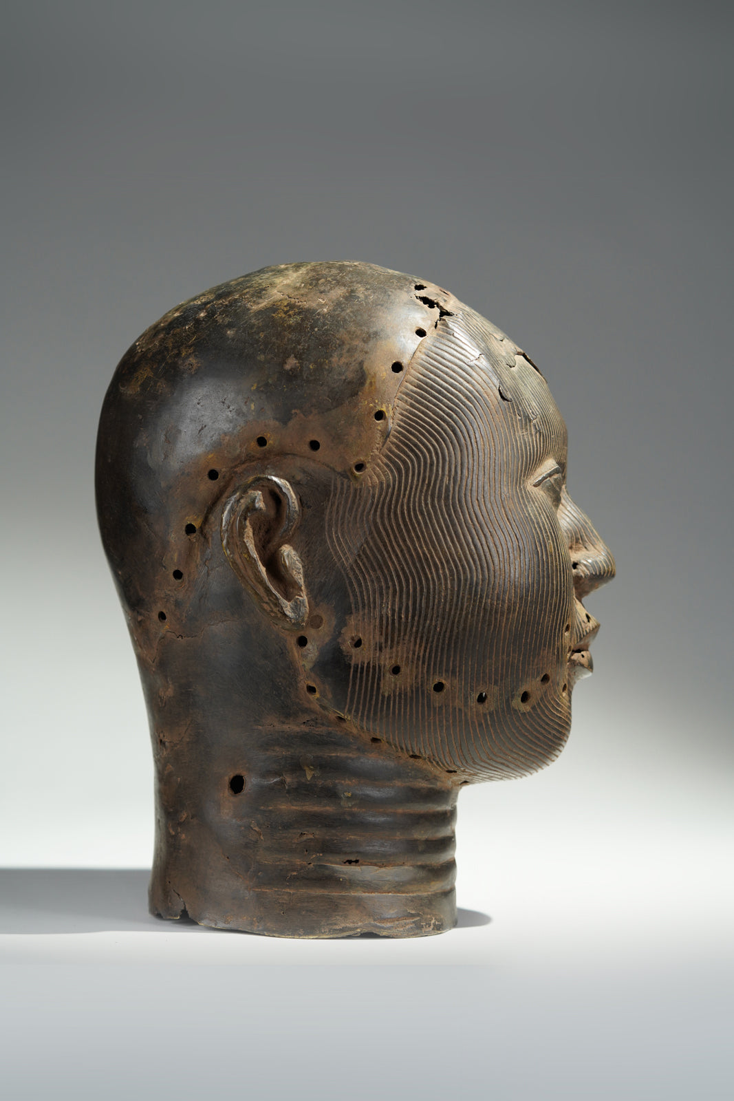 A Bronze head Oba