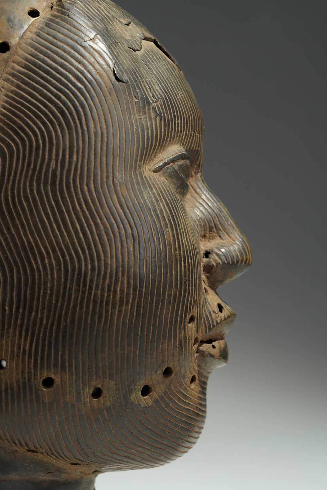 A Bronze head Oba