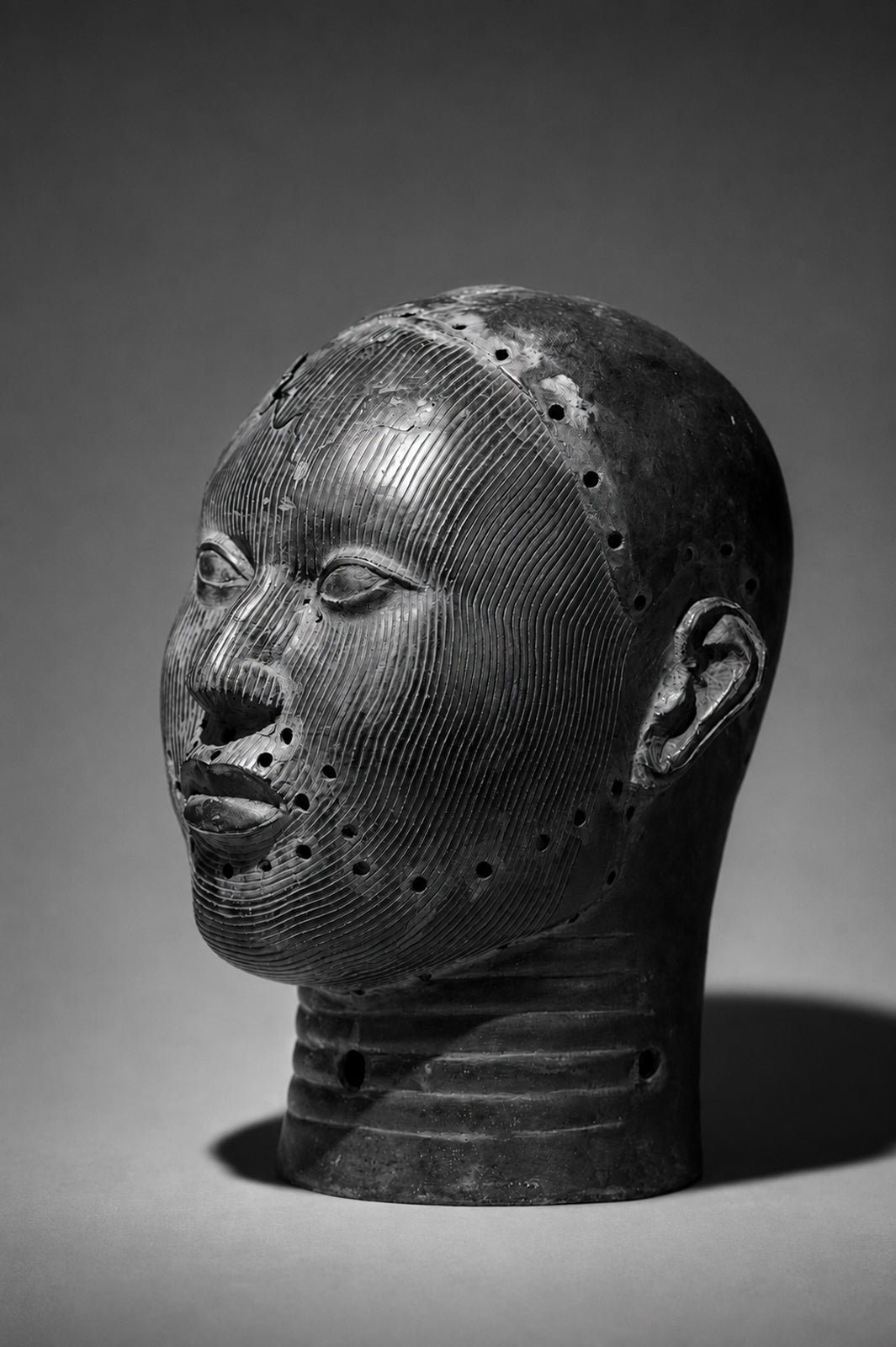 A Bronze head Oba