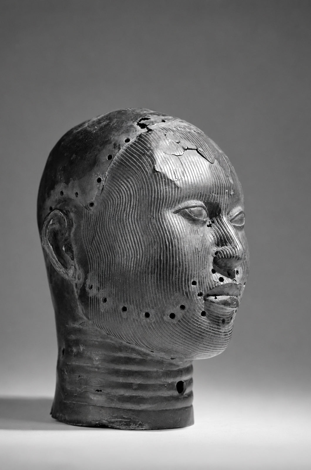 A Bronze head Oba