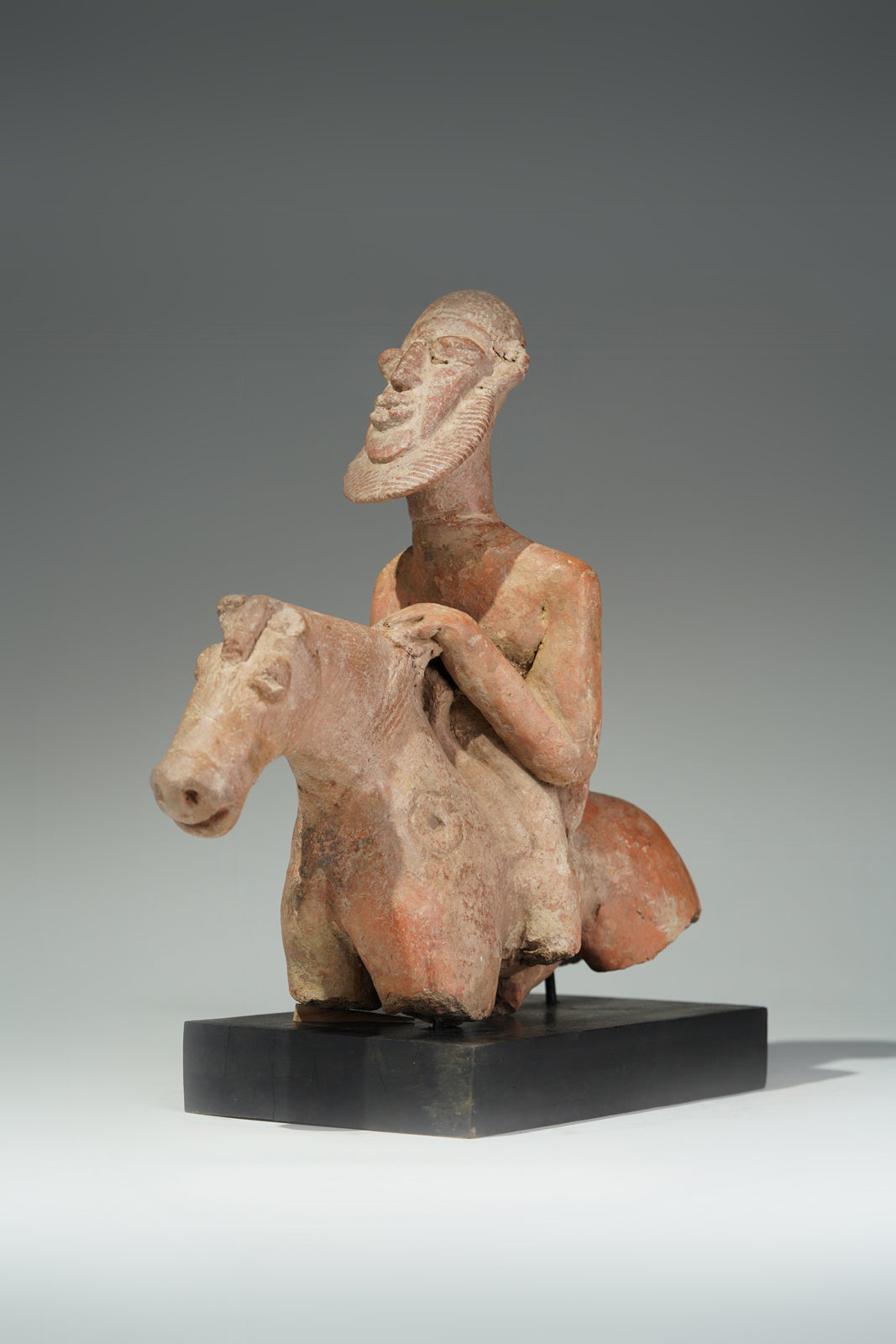 A terracotta horseman