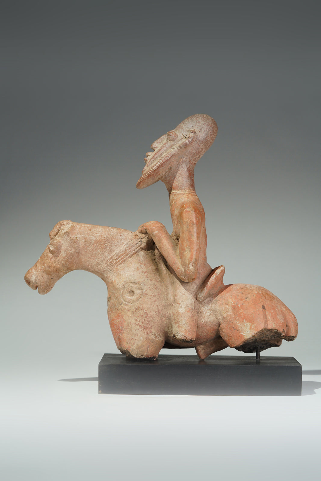 A terracotta horseman