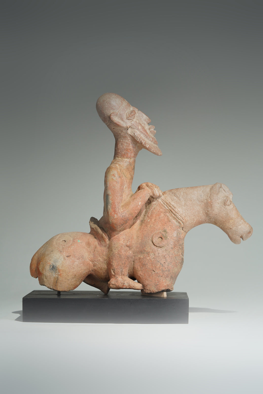 A terracotta horseman