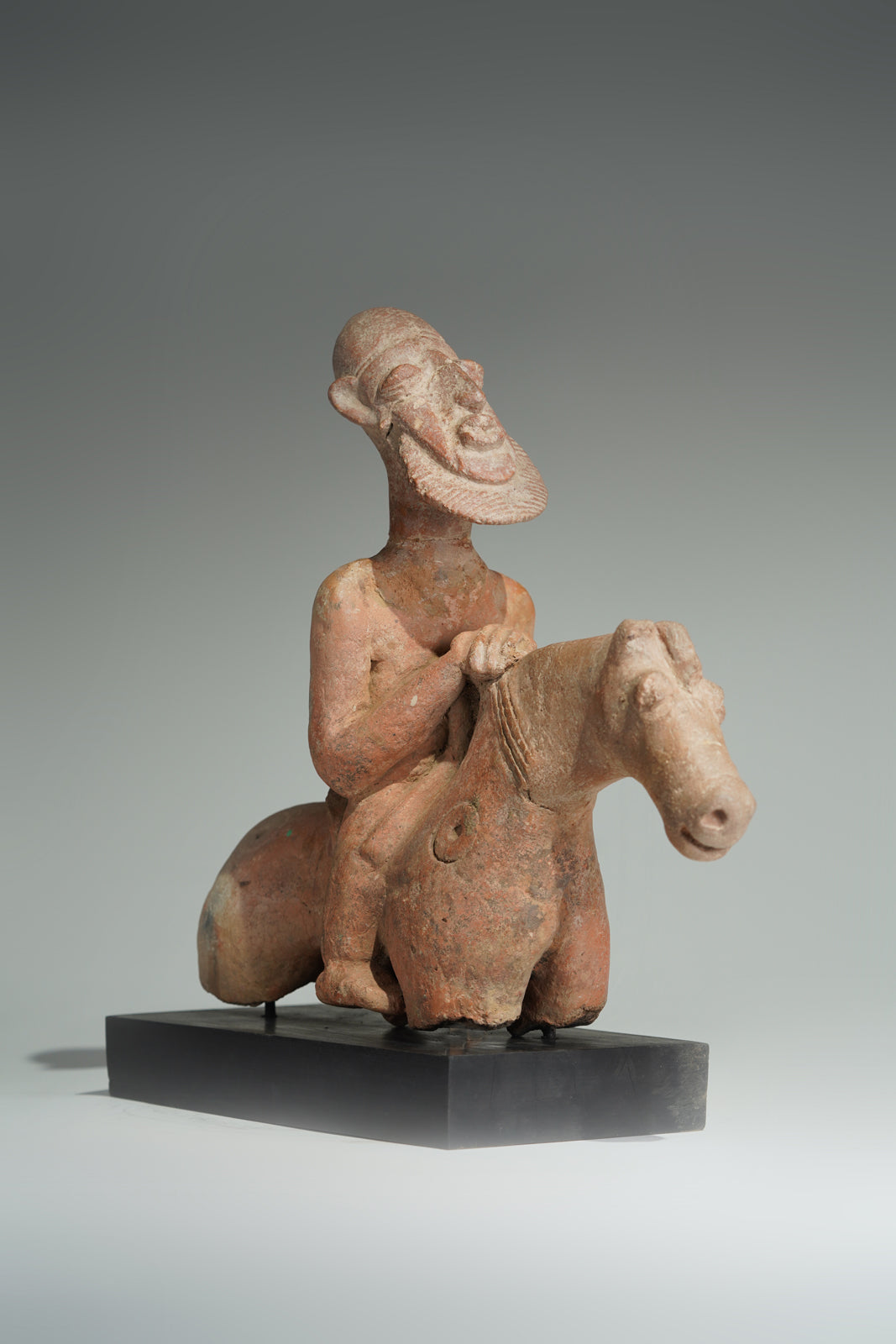 A terracotta horseman