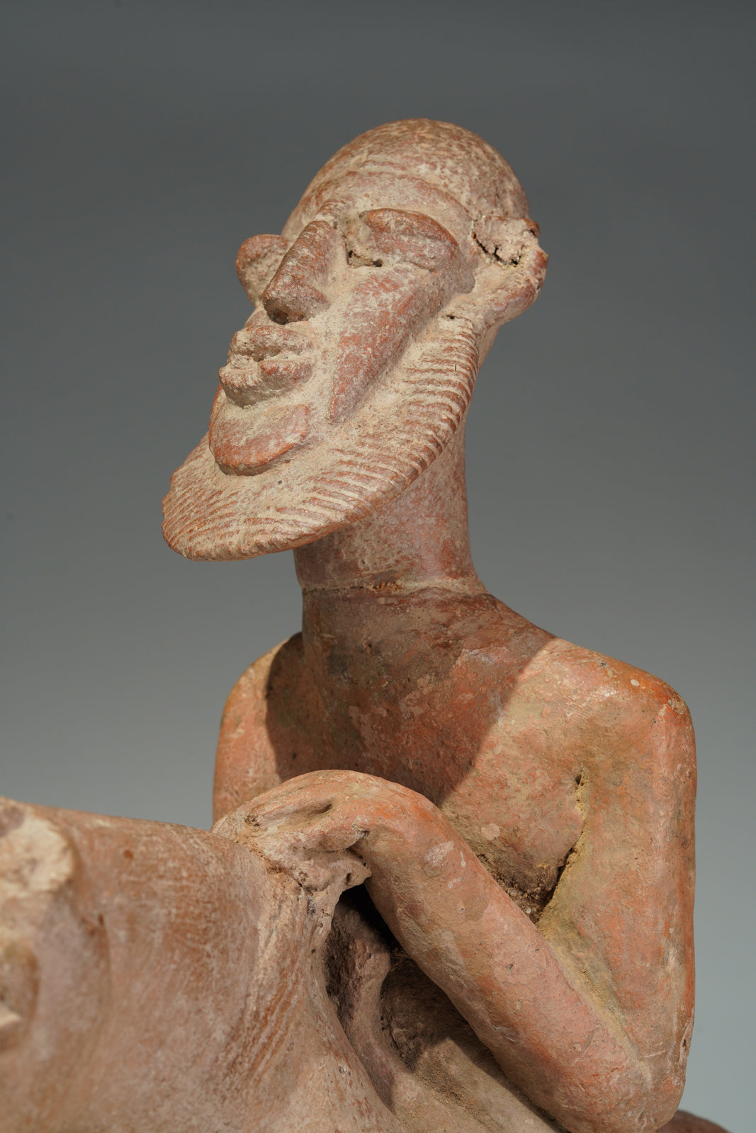 A terracotta horseman