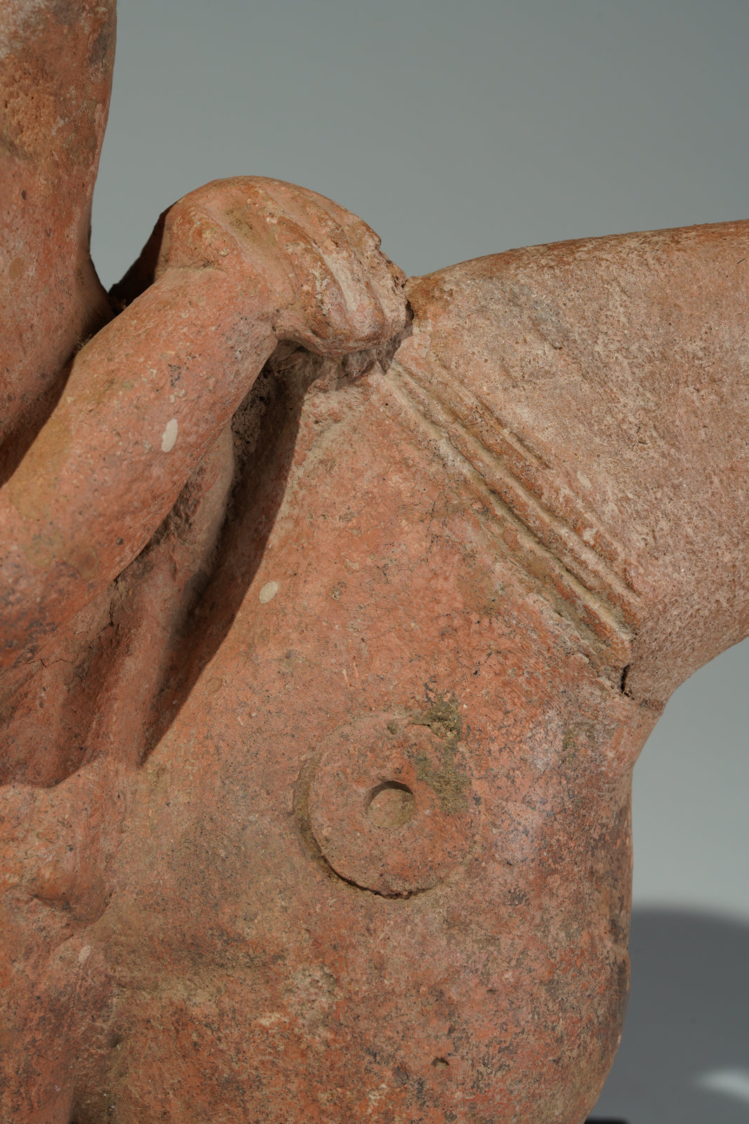 A terracotta horseman