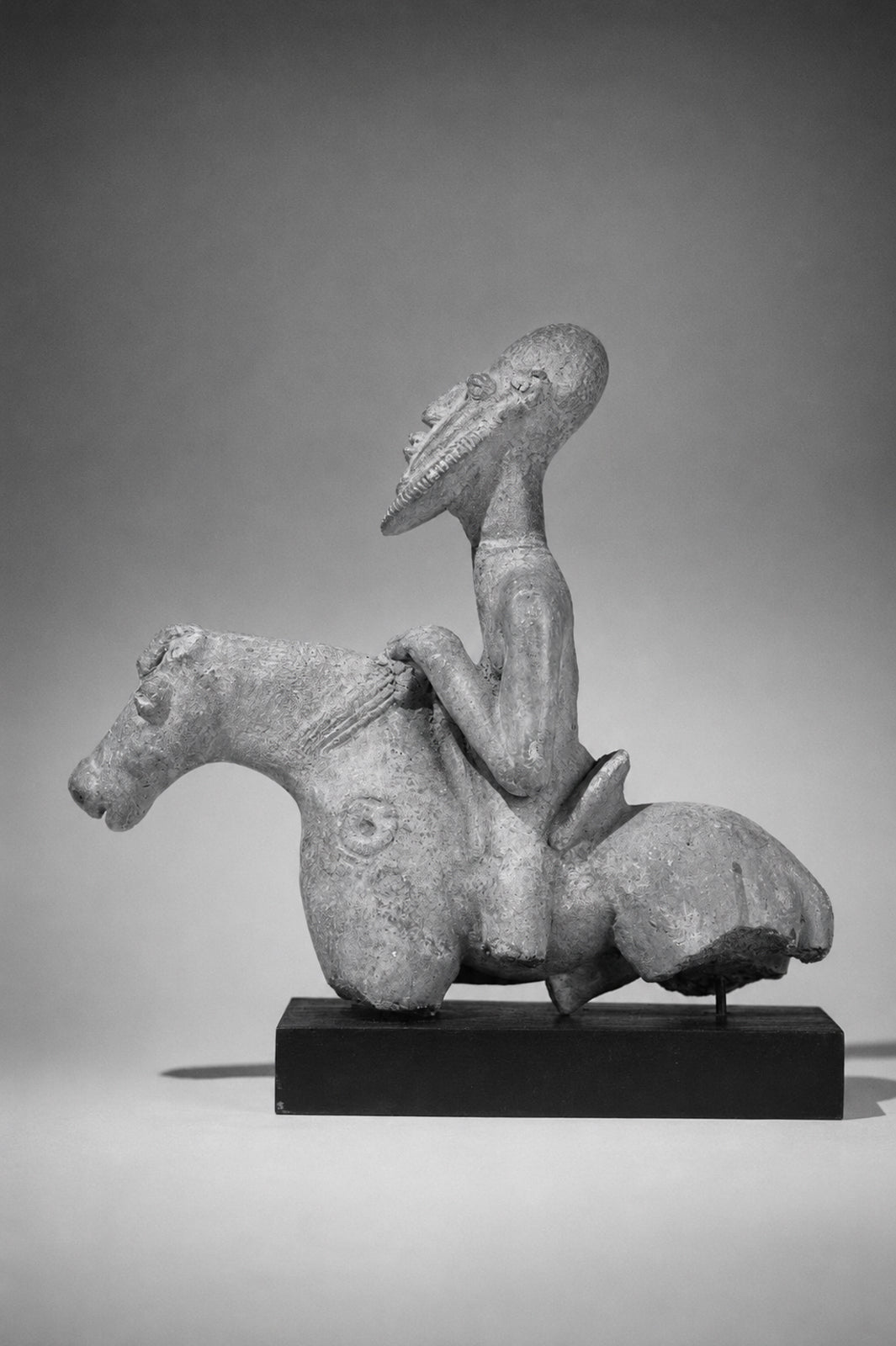 A terracotta horseman